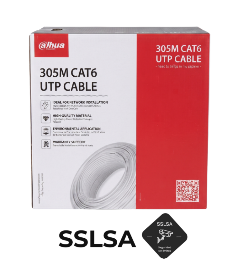 Comprar Cable UTP Cat 6 Certificado 100% DAHUA en SSLSA Guatemala